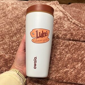 Owala Gilmore Girls  White and Brown Travel Mug
